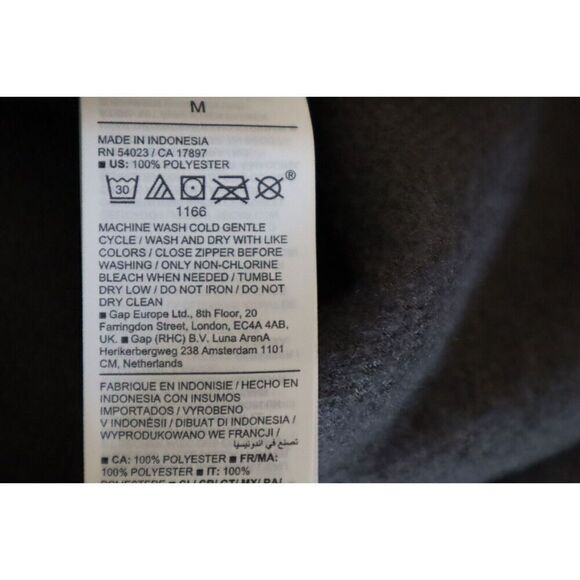 Old Navy 470807-01 Women's Sz M Panther/Dark Gray Sherpa Half Zip Tunic Hoodie - Picture 4 of 6